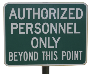 Sign: Authorized Personnel Only