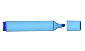 Blue highlighter pen