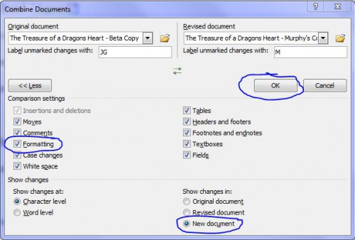 MS Word Combine dialog box 3