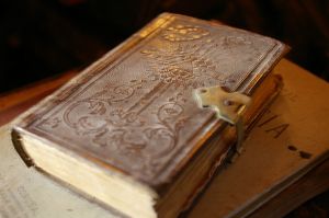 Old book with latch