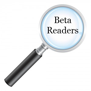 Magnifying glass centered on the words "beta reader"