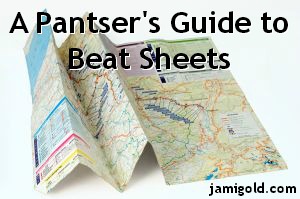 Map with text: A Pantser's Guide to Beat Sheets