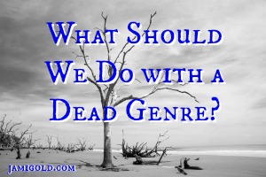 Black and white image of dead tree with text: What Should We Do with a Dead Genre?