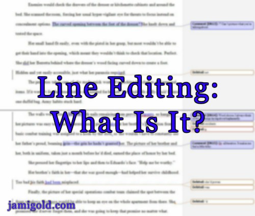Screenshot of line editing example
