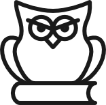 Owl on book icon